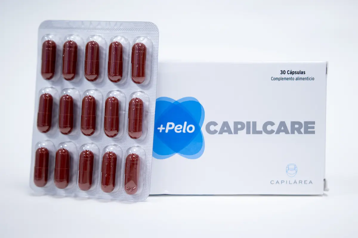 +Pelo Capilcare 30 Cápsulas caja y pastillas con vitaminas para la caida del cabello